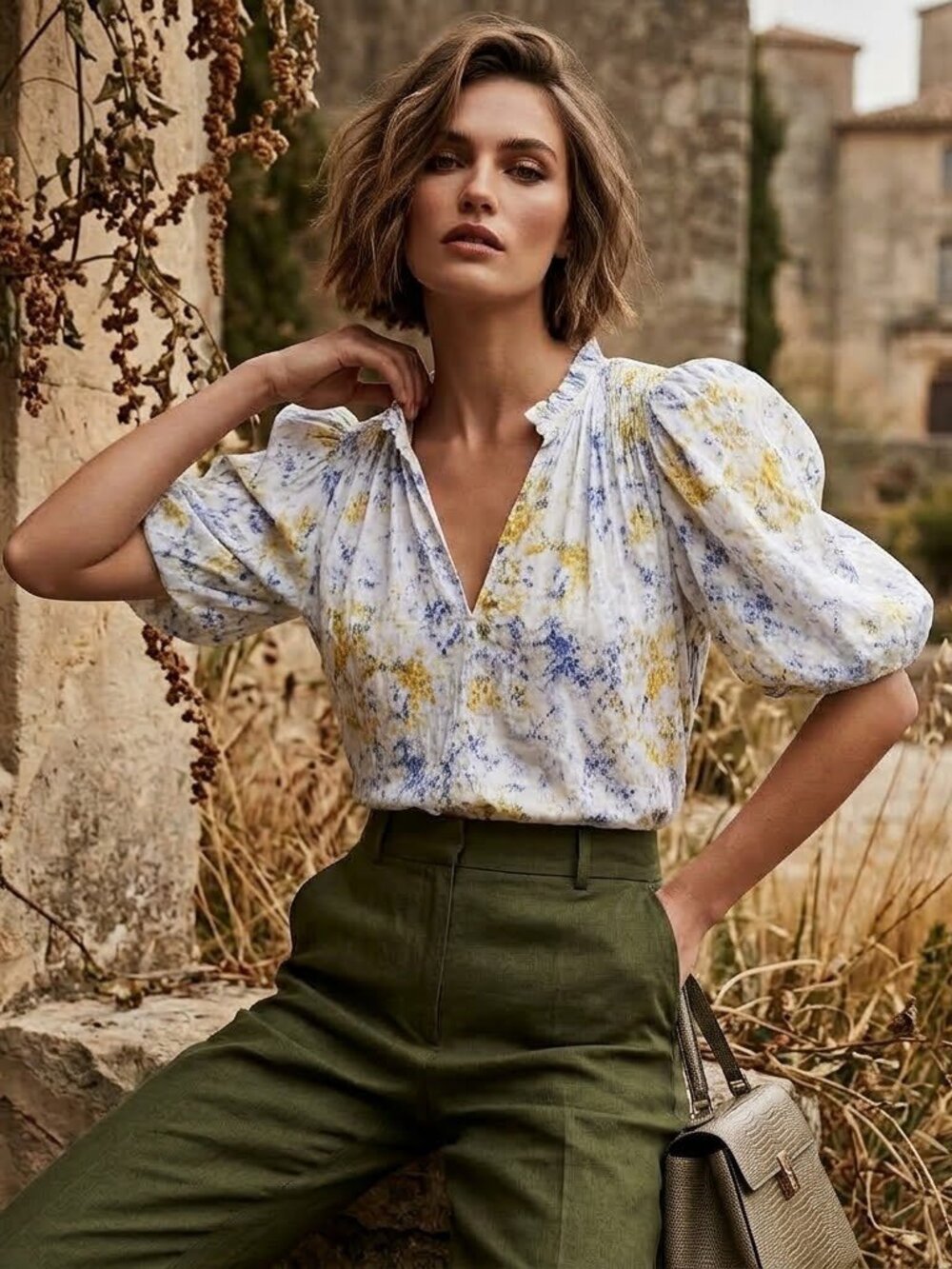 Current Air Snake Print Top Size Medium